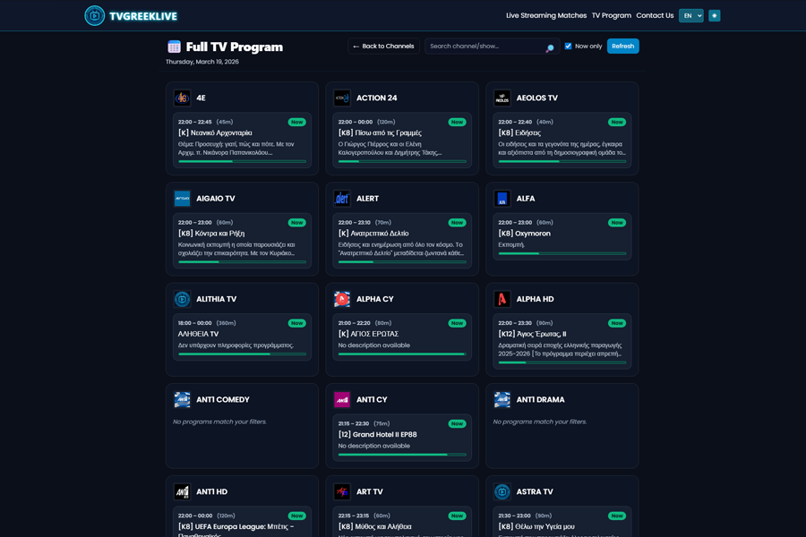 Additional view of Custom IPTV Web App