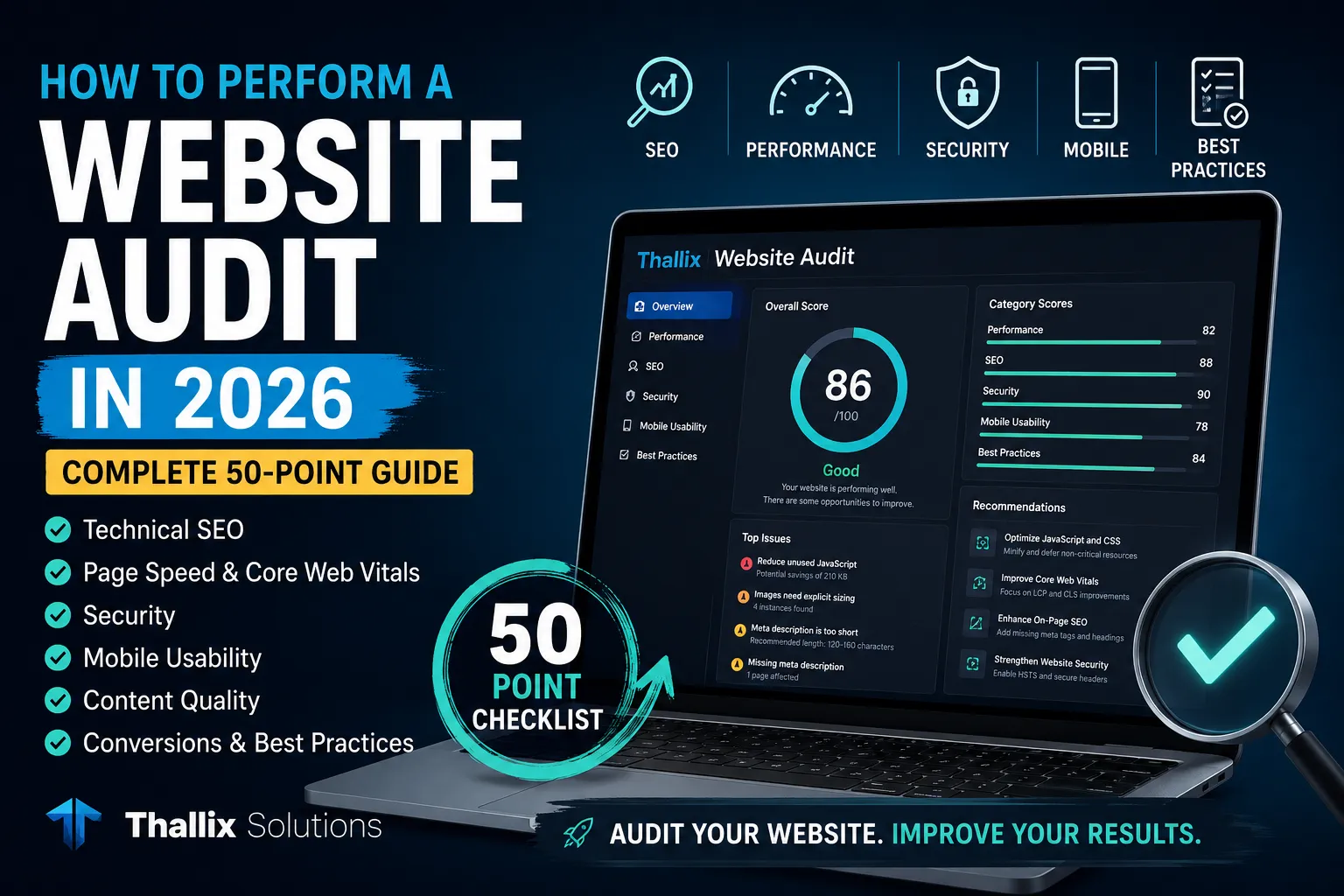 How to Perform a Website Audit in 2026: Complete 50-Point Guide