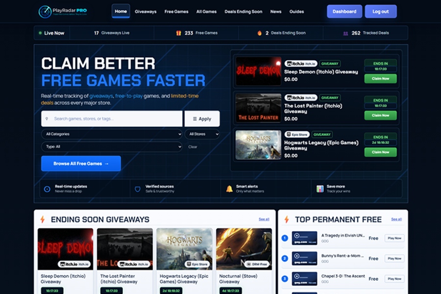 PlayRadar PRO - Multi-Source Free Games Aggregator