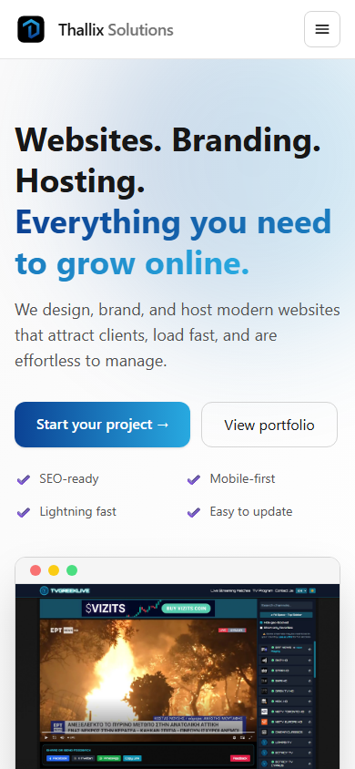 Thallix Solutions: Digital Agency mobile preview