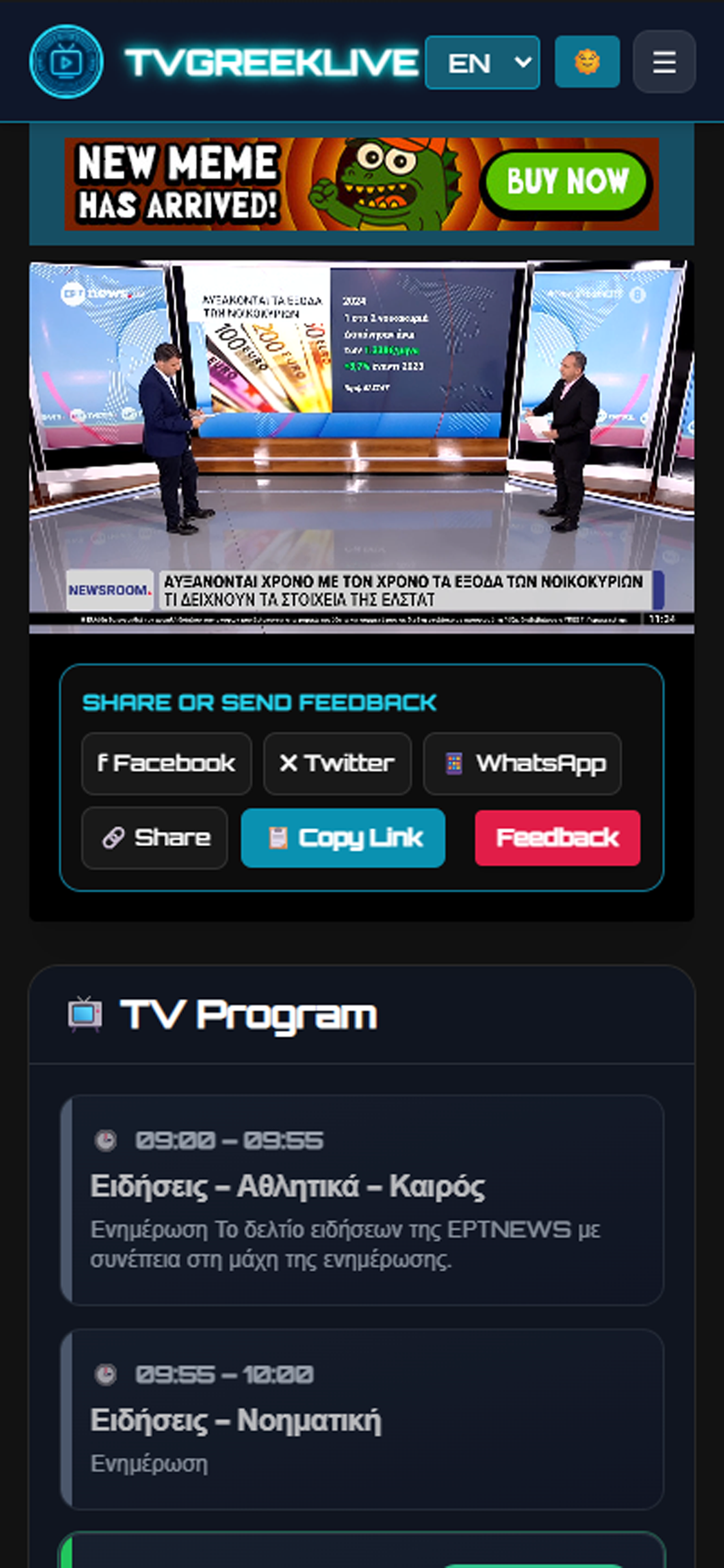 Custom IPTV Web App Mobile Preview